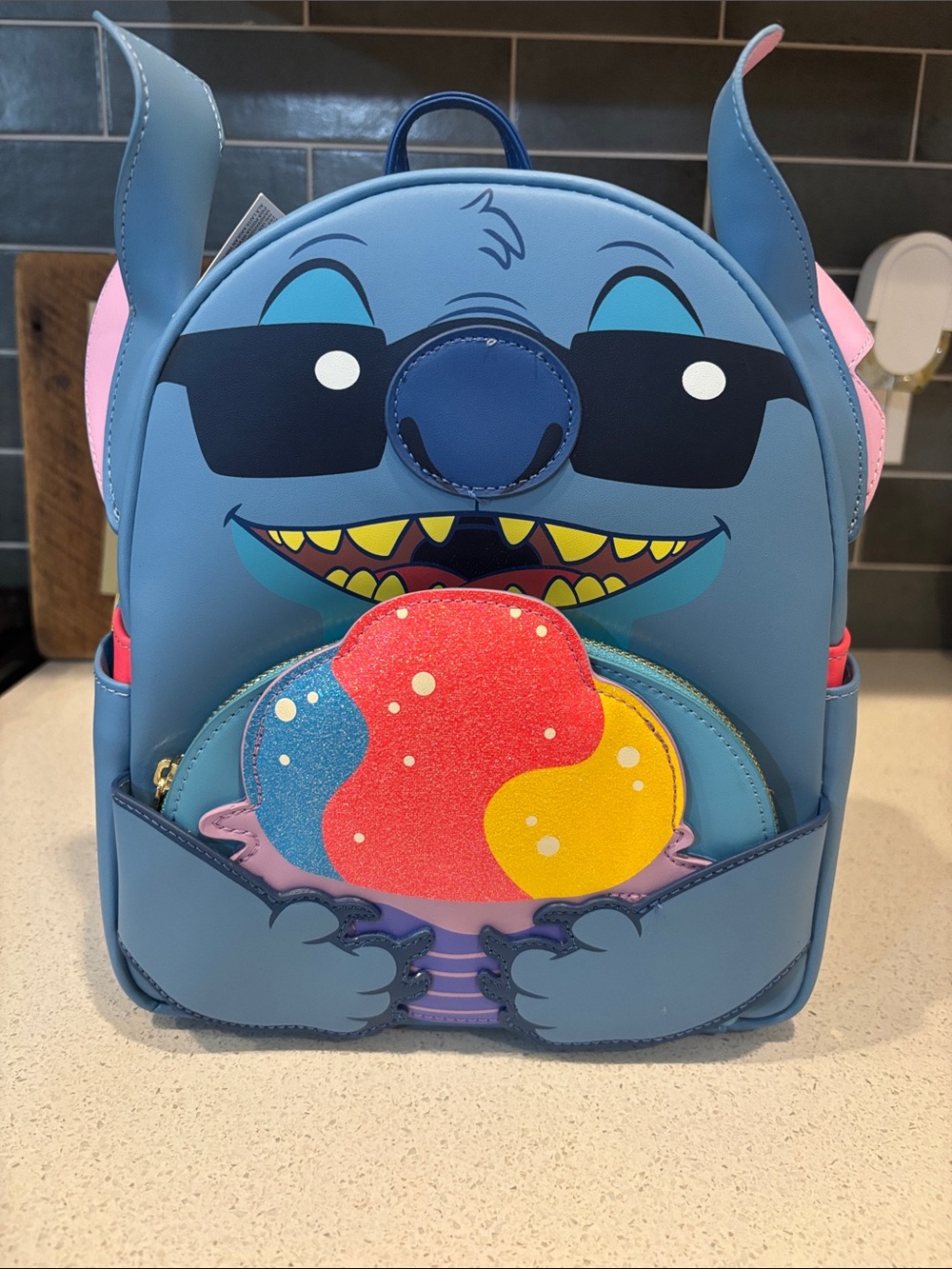 Aulani Scented Stitch With Snow Cone Loungefly Backpack NWT with minor callout